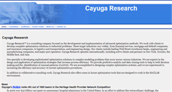 Desktop Screenshot of cayugaresearch.com