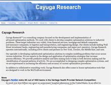 Tablet Screenshot of cayugaresearch.com